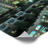 Dubai, United Arab Emirates skyline at night ポスター (角)