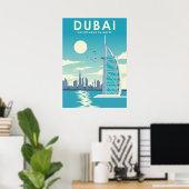 Dubai United Arab Emirates Travel Illustration  ポスター (ホームオフィス)