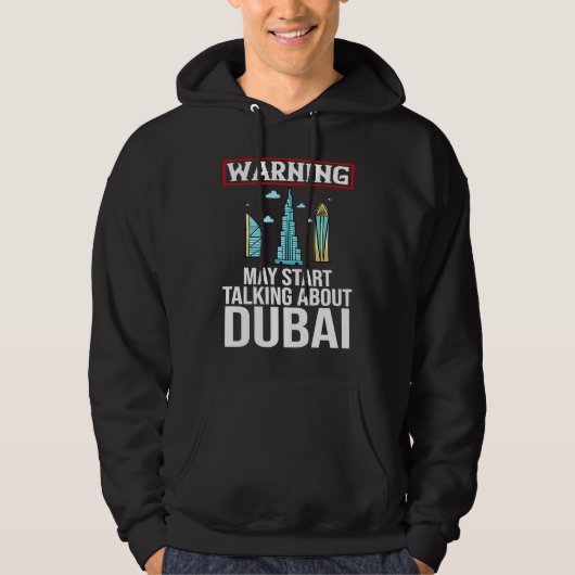 Dubai United Arab Emirates Uae City Skyline Map Tr パーカ (正面)