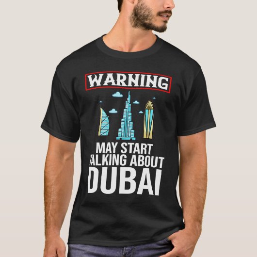 Dubai United Arab Emirates Uae City Skyline Map Tr Tシャツ (正面)