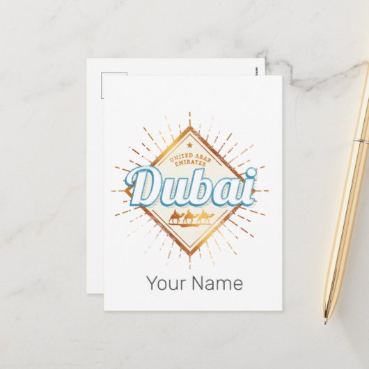 Dubai United Arab Emirates Vintage UAE Souvenir シーズンポストカード (正面/裏面インサイチュ)