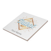 Dubai United Arab Emirates Vintage UAE Souvenir タイル (側面)