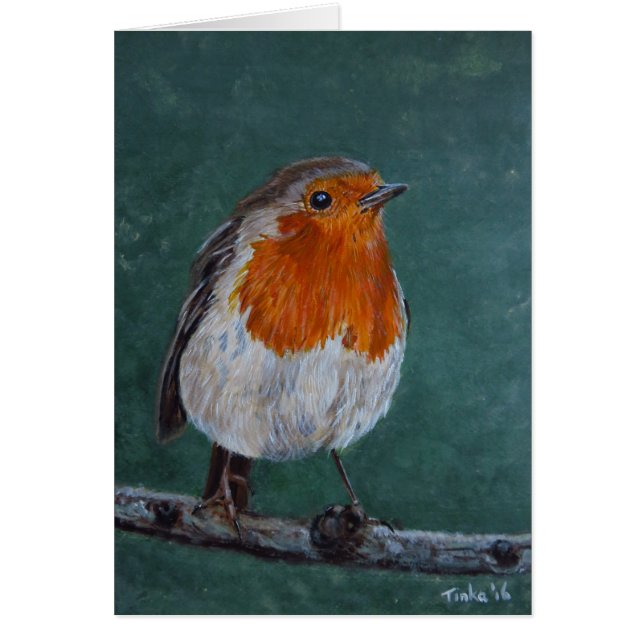 Dubbele kaart Roodborst. (正面)