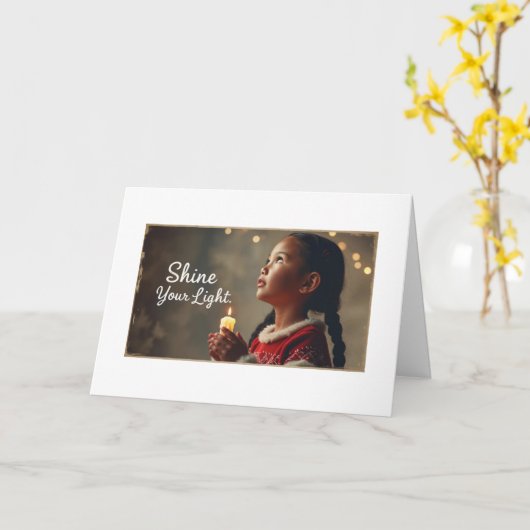 Dubbele kerst wenskaart カード (黄色い花)