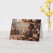 Dubbele kerst wenskaart カード (黄色い花)