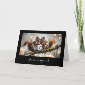 Dubbele Valentijn dieren wenskaart カード
