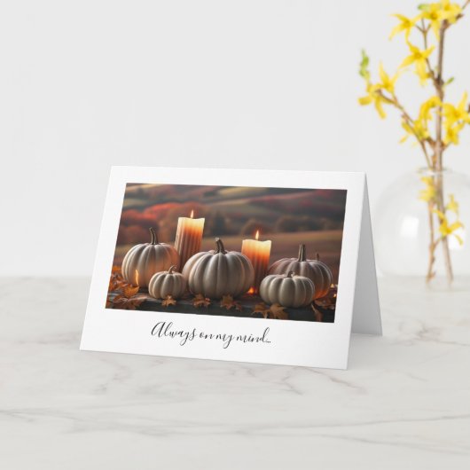 Dubbele wenskaart herfst カード (黄色い花)