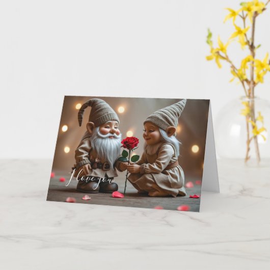 Dubbele wenskaart Valentijn カード (黄色い花)