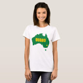 Dubboの緑および金ゴールドの地図 Tシャツ (正面フル)