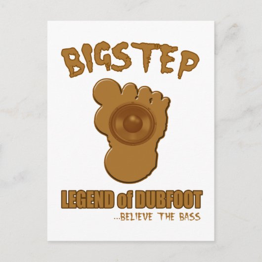 Dubfoot BIGFOOT DUBSTEPのビグステッおもしろいプ伝説 ポストカード (正面)