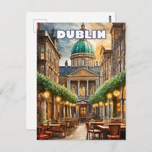 Dublin, cité aux mille nuances de vert ポストカード (正面/裏面)
