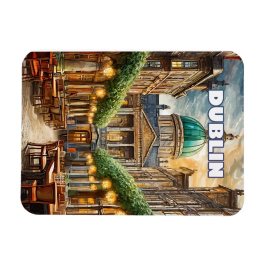 Dublin, cité aux mille nuances de vert マグネット (横)