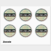 Dublin City Pride Emblem – Irish Identity ラウンドシール (シート)