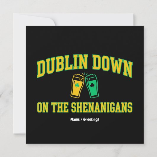 Dublin Down Heritage Club Vintage Varsity Clover  招待状 (正面)