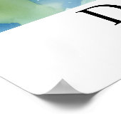 Dublin Ireland Bridge Watercolor Art ポスター (角)