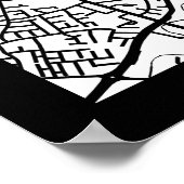 Dublin Ireland City Map ポスター (角)