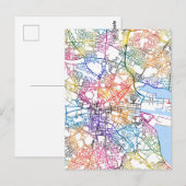 Dublin Ireland City Map ポストカード (正面/裏面)