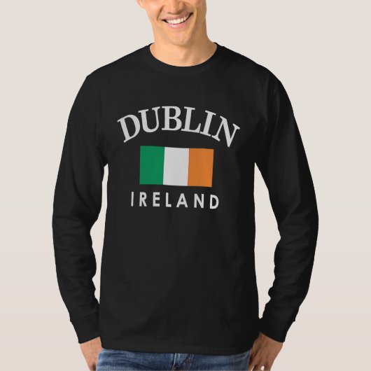 Dublin Ireland Flag  St Patrick's Day Tシャツ (正面)
