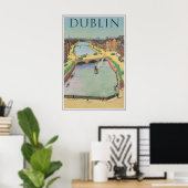 Dublin Ireland Poster Vintage Travel Print ポスター (ホームオフィス)