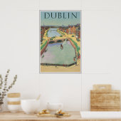 Dublin Ireland Poster Vintage Travel Print ポスター (キッチン)