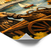 Dublin Ireland Vintage Travel ポスター (角)