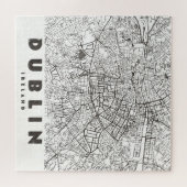 Dublin Ireland Vintage Travel Map ジグソーパズル (横)