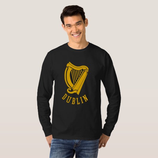 Dublin Irish Celtic Harp s Medieval s Emblem of Du Tシャツ (正面フル)
