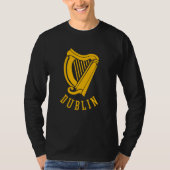 Dublin Irish Celtic Harp s Medieval s Emblem of Du Tシャツ (正面)