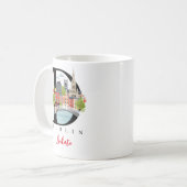 Dublin Monogram Letter D Personalized Gift コーヒーマグカップ (正面左)