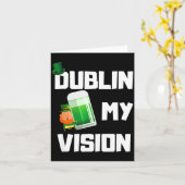 Dublin My Funny Irish St Patricks Day Beer Drinkin カード (黄色い花)