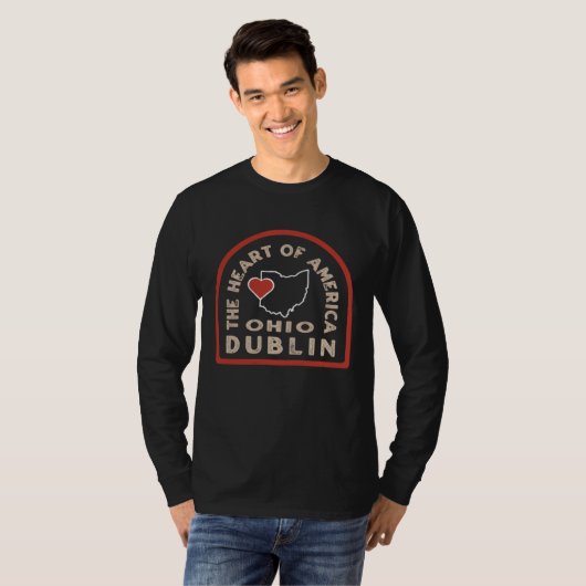 Dublin Ohio The Heart of America Tシャツ (正面フル)