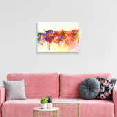 Dublin skyline in watercolor background キャンバスプリント (インサイチュ (リビング))