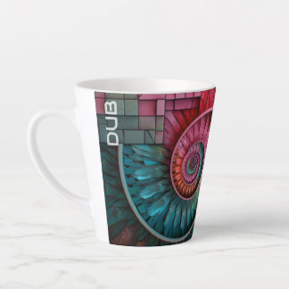 Dubman Designs: フィボナッチモザイクスパイラルモノグラム カフェラテマグ
