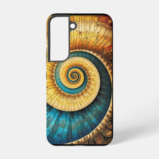 Dubman Does Design: 光るフィボナッチ螺旋アート Samsung Galaxyケース (裏面)