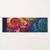 Dubman Does Design:Bright Fibonacci Swirls ヨガマット (裏面(横))