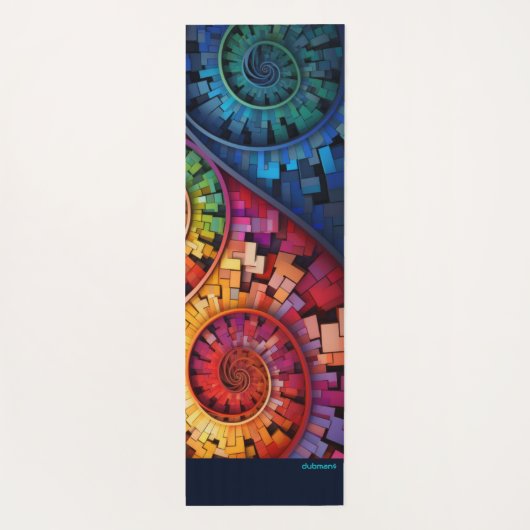 Dubman Does Design:Bright Fibonacci Swirls ヨガマット (裏面)