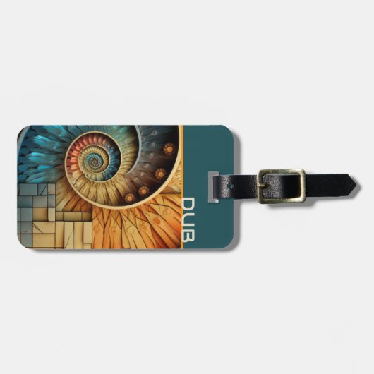 Dubman Does Design: Glowing Fibonacci Sequence ラゲッジタグ (正面横)