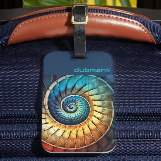 Dubman Does Design: Glowing Fibonacci Spectrum ラゲッジタグ (正面インサイチュ2)