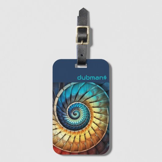 Dubman Does Design: Glowing Fibonacci Spectrum ラゲッジタグ (正面縦)