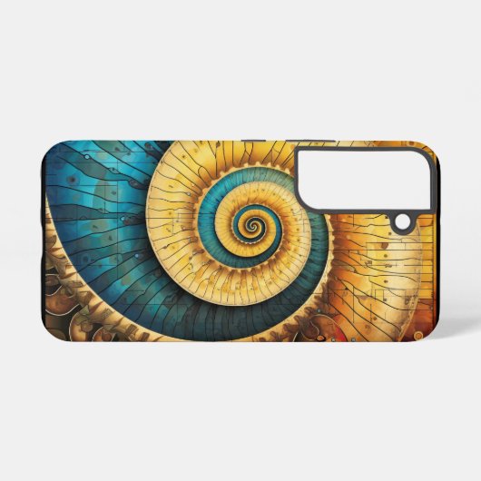 Dubman Does Design: Glowing Fibonacci Spiral Art Samsung Galaxyケース (裏面横)
