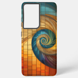 Dubman Does Design: Glowing Fibonacci Spiral Art Samsung Galaxy S21+ケース