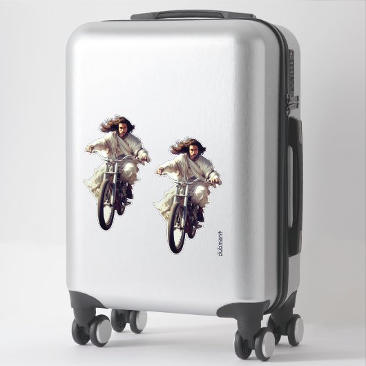 Dubman Does Design: Jesus on Wheels, Heaven sent シール (スーツケース)