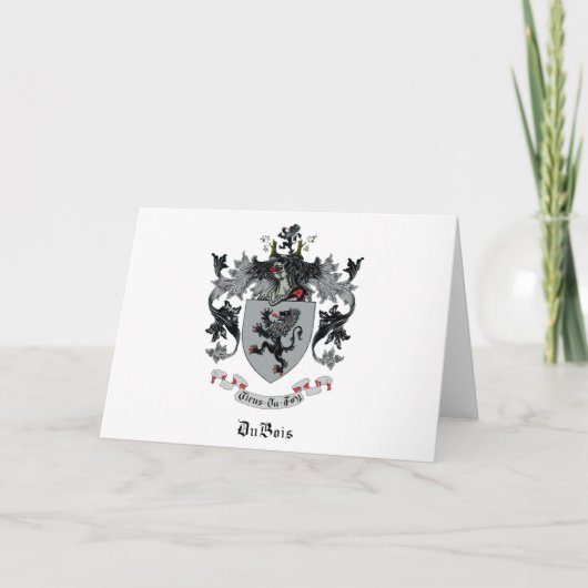 DuBois Family Crest Blank Note Cards サンキューカード (正面)