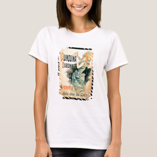 Dubonnet (色著ポスター広告「Quinquina」 Tシャツ (正面)