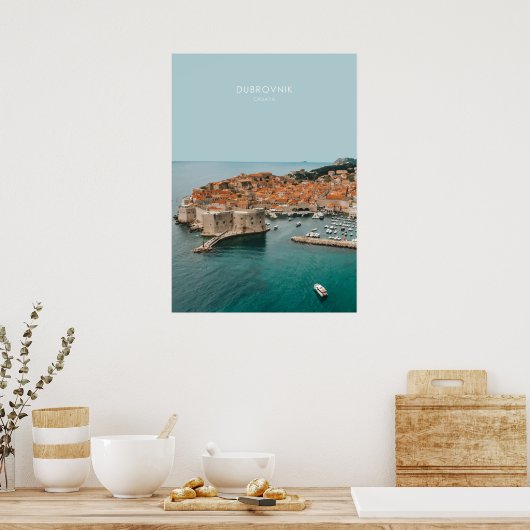Dubrovnik、クロアチア旅行アートワーク ポスター (キッチン)