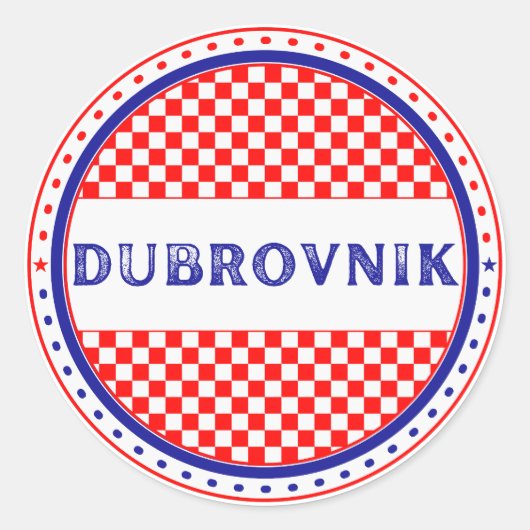 Dubrovnik City Pride Emblem – Croatian Identity ラウンドシール (正面)