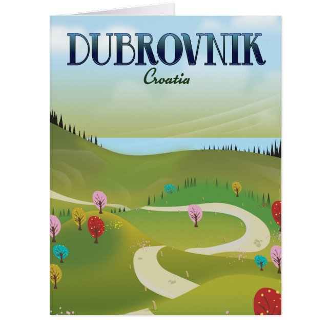 dubrovnik croatia landscape poster. (正面)
