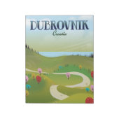 dubrovnik croatia landscape poster. ノートパッド (回転)
