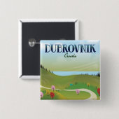 dubrovnik croatia landscape poster. 缶バッジ (正面&裏面)