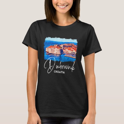Dubrovnik Souvenir Croatia Dubrovnik Painting Tシャツ (正面)